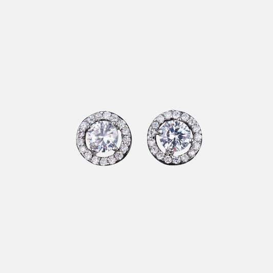 Iced Halo Earrings - S925